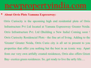 Orris Curio City Noida New Plots @@ {{ 09654435045 }} ......