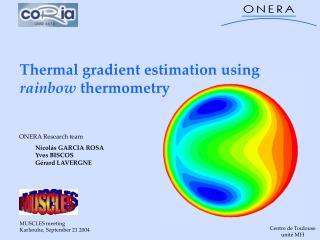 Thermal gradient estimation using rainbow thermometry