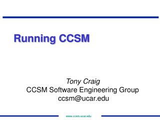 Running CCSM