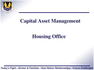 Capital Asset Management Housing Office