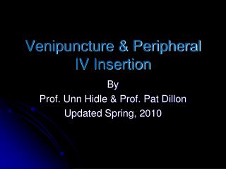 Venipuncture & Peripheral IV Insertion