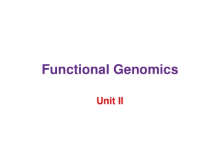 Functional Genomics