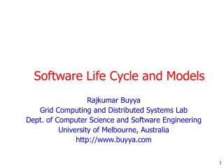 Software Life Cycle and Models