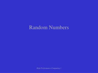 PPT - Random Numbers PowerPoint Presentation, free download - ID:3340065