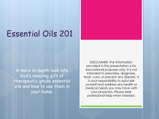 Essential Oils 201