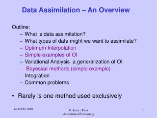 PPT - Data Assimilation – An Overview PowerPoint Presentation, Free ...