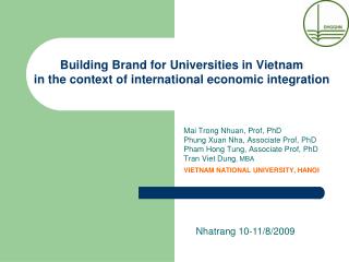 Building Brand for Universities in Vietnam in the context of international economic integration