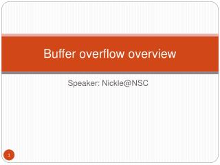 buffer overflow overview presentation ppt powerpoint