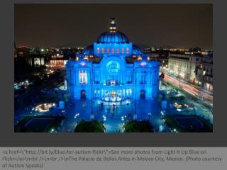 Landmarks light up blue for autism awareness