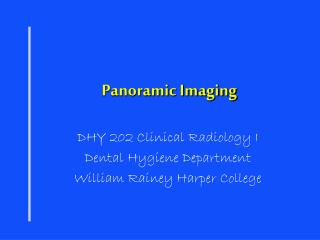 Panoramic Imaging