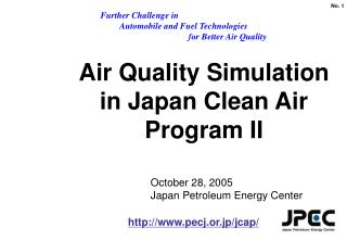Air Quality Simulation in Japan Clean Air Program II