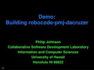 Demo: Building robocode-pmj-dacruzer