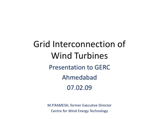 Grid Interconnection of Wind Turbines