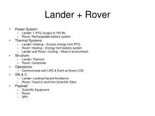 Lander + Rover