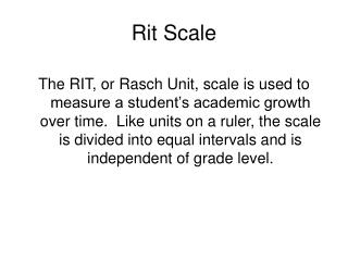 Rit Scale