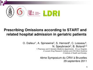 Prescribing Omissions according to START and related hospital admission in geriatric patients