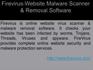 Firevirus-Website Malware Scanner & Removal Software