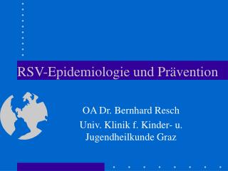 RSV-Epidemiologie und Prävention