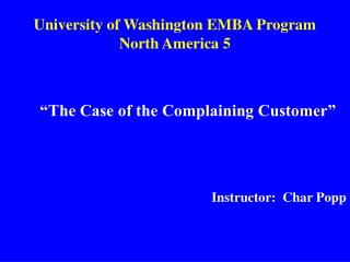 University of Washington EMBA Program North America 5