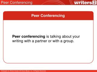 Peer Conferencing