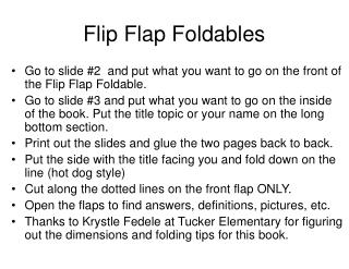 Flip Flap Foldables