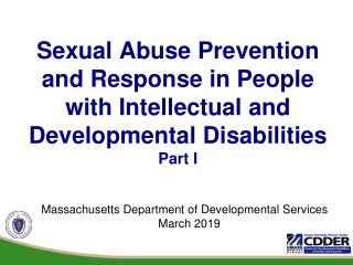 Massachusetts Department of Developmental Services March 2019