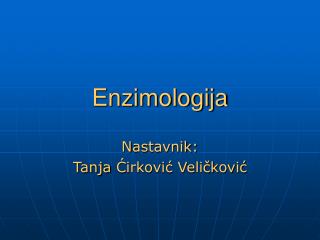 Enzimologija