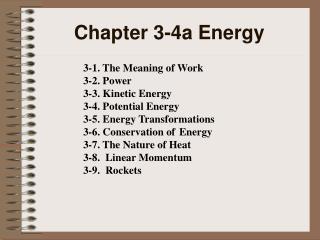 Chapter 3-4a Energy
