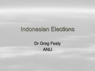 Indonesian Elections