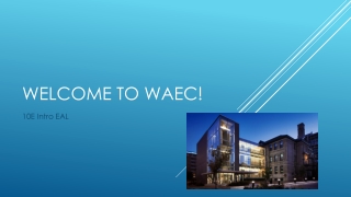 Welcome to WAEC!