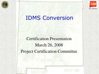 IDMS Conversion