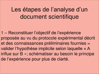 PPT  Analyse d’un article scientifique PowerPoint Presentation  ID