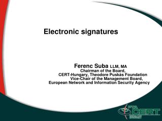 Electronic signatures