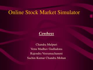 Online Stock Market Simulator