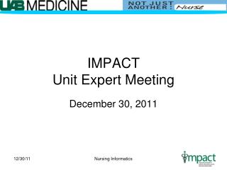 IMPACT Unit Expert Meeting