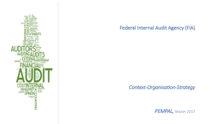Federal Internal Audit Agency (FIA) Context- Organisation - Strategy PEMPAL, March 2017