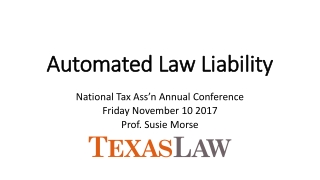 Automated Law Liability