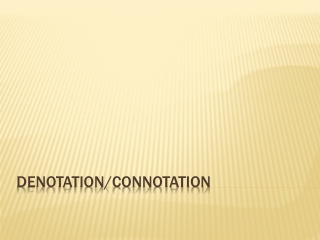 Denotation/connotation