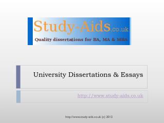 Sample Dissertations University Dissertations