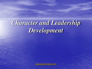 Character and Leadership Development