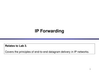 IP Forwarding