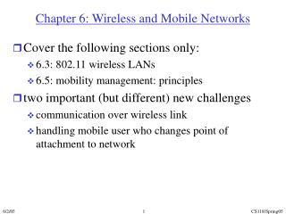 Chapter 6: Wireless and Mobile Networks