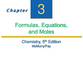 Formulas, Equations, and Moles