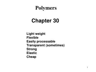 PPT - Polymers PowerPoint Presentation, free download - ID:3407640
