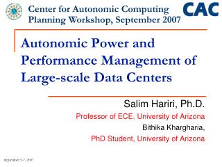 Autonomic Power and Performance Management of Large-scale Data Centers