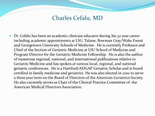 Charles Cefalu, MD