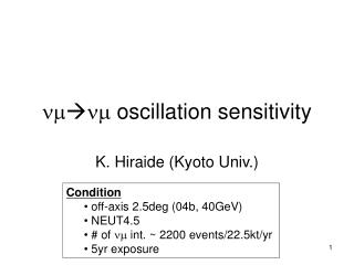 nm  nm oscillation sensitivity