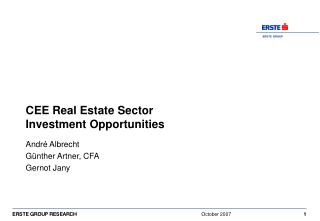 CEE Real Estate Sector Investment Opportunities