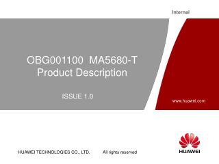 OBG001100 MA5680-T Product Description