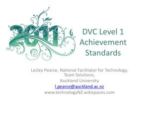 DVC Level 1 Achievement Standards